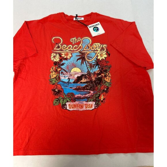DAYDREAMER The Beach Boys Surfin USA 1963 Tee Red Size OS NWT - Picture 2 of 5